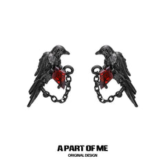 Dark Crows S925 Sterling Silver Resizeable Earrings™