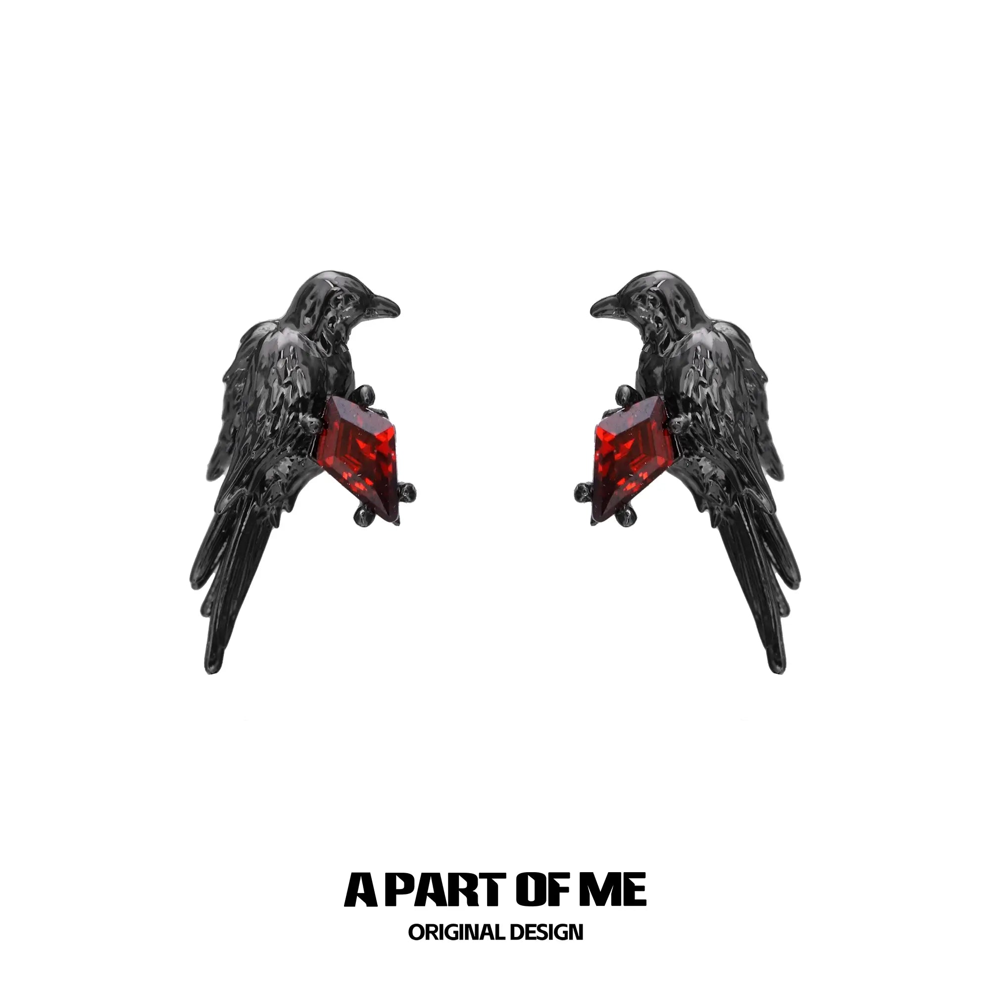 Dark Crows S925 Sterling Silver Resizeable Earrings™