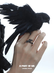 Dark Crows S925 Sterling Silver Resizeable Rings™