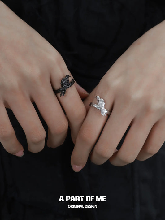Dark Crows S925 Sterling Silver Resizeable Rings™