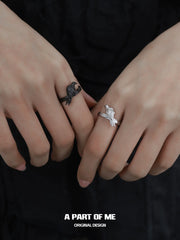 Dark Crows S925 Sterling Silver Resizeable Rings™