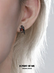 Dark Crows S925 Sterling Silver Resizeable Earrings™