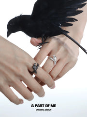 Dark Crows S925 Sterling Silver Resizeable Rings™