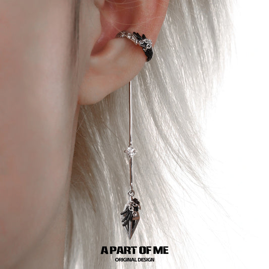 Divine Plume 18K Platinum Plated Slyus Zircon Earclips Ear Clips™