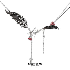 Divine Plume 18K Platinum Plating Bloody Rose Chokers Necklaces™