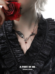 Divine Plume 18K Platinum Plating Bloody Rose Chokers Necklaces™