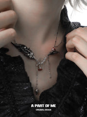 Divine Plume 18K Platinum Plating Bloody Rose Chokers Necklaces™