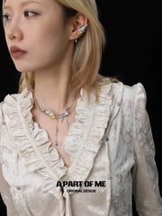 Divine Plume 18K Platinum Plating Wings Zircon Ear Clips™