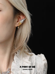 Divine Plume 18K Platinum Plating Wings Zircon Ear Clips™