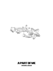 Divine Plume 925 Platinum Plating Tiny Star Stud Earrings™