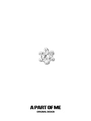 Divine Plume 925 Platinum Plating Tiny Star Stud Earrings™