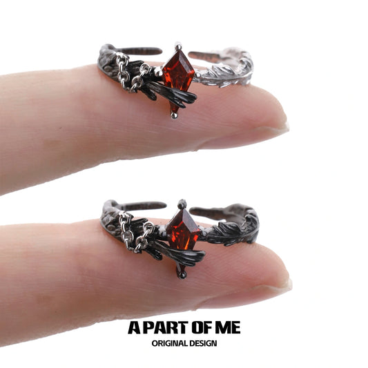Divine Plume Dove＆Crow 925 Sterling Silver Slyus Zircon Wing Ring™