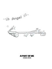 Divine Plume Platinum-Plated Angel Feather Adjustable Open Bangle™