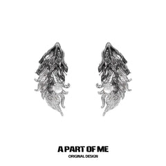 Divine Plume S925 18K Platinum Plating Stud Earrings™
