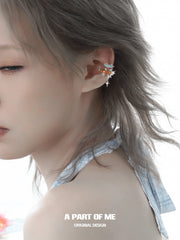 Dreamcore Goldfish Sunset Orange Sea 18k Platinum Plated Earclip Ear Clips™