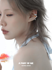 Dreamcore Goldfish Sunset Orange Sea 18k Platinum Plated Earclip Ear Clips™