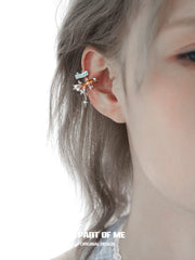 Dreamcore Goldfish Sunset Orange Sea 18k Platinum Plated Earclip Ear Clips™