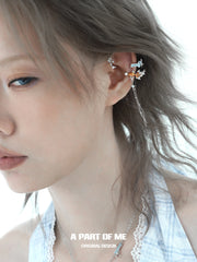 Dreamcore Goldfish Sunset Orange Sea Pearl Tassel Ear Cuff Ear Clips™
