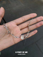 Floating Jellyfish 18K Platinum Plated Necklace™