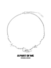 Floating Jellyfish 18K Platinum Plated Necklace™