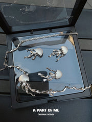 Floating Jellyfish 18K Platinum Plated Necklace™
