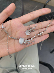 Floating Jellyfish 18K Platinum Plated Necklace™