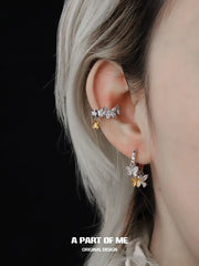 Flutter Essence 18k Platinum Plating/18K Yellow Gold Plating S Pendant Earclips Ear Clips™