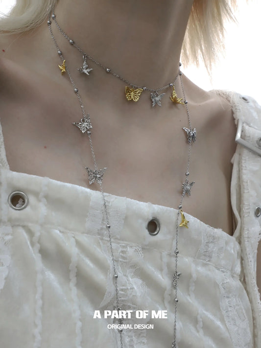 Flutter Essence S925 Sterling Silver 18K Yellow Gold Plating Tassel Necklaces™