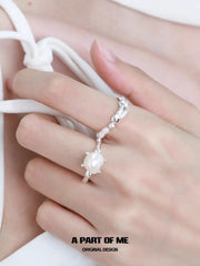 Forever Elegant 925 Sterling Silver Baroque Pearl Ring™