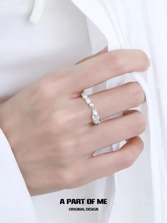 Forever Elegant 925 Sterling Silver Baroque Pearl Ring™