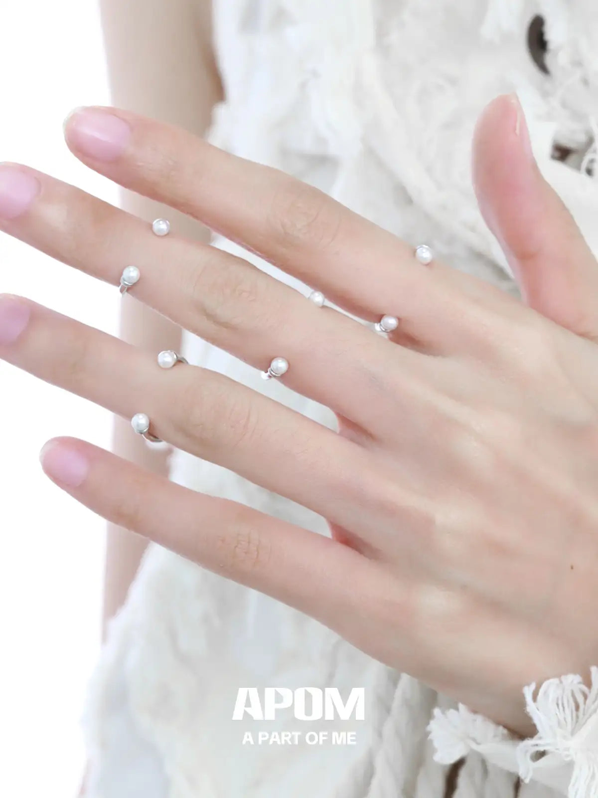 Forever Elegant 925 Sterling Silver Pearl Adjustable Open Ring ™