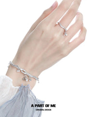 Forever Elegant 925 Sterling Silver Pearl Pendant Adjustable Open Ring™