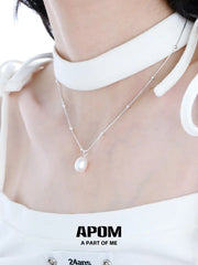 Forever Elegant Minimalist 925 Sterling Silver Baroque Pearl Choker Necklace™