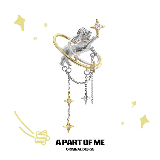 Good Night Sheep 18K Gold Plated Star Tassels Broch™