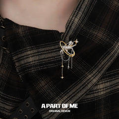 Good Night Sheep 18K Gold Plated Star Tassels Broch™