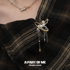 Good Night Sheep 18K Gold Plated Star Tassels Broch™