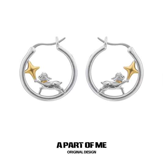Good Night Sheep S925 18K Gold Plated Star Earrings™