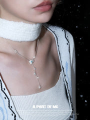 Hello Winter Platinum Plating Snowflake Compass Pull-Out Necklace™