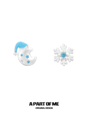 Hello Winter 925 Sterling Silver Winter Snowflake Stud Earring™