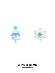 Hello Winter 925 Sterling Silver Winter Snowflake Stud Earring™