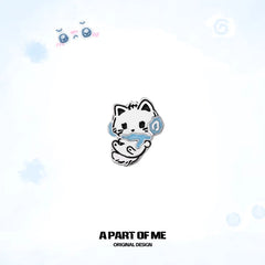 Hello Winter Meow 18K Platinum Plated Soft-Hearted Cat Design Stud Earrings™