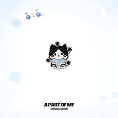 Hello Winter Meow 18K Platinum Plated Soft-Hearted Cat Design Stud Earrings™