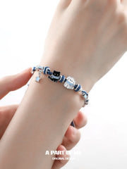 Hello Winter Platinum-Plated Kitten＆ Puppy Bracelet™