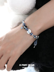Hello Winter Platinum-Plated Kitten＆ Puppy Bracelet™