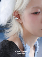 Hello Winter Platinum Plating Snowflake Rabbit No Piercing Ear Cuff Ear Clip™