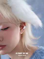 Hello Winter Platinum Plating Snowflake Rabbit No Piercing Ear Cuff Ear Clip™