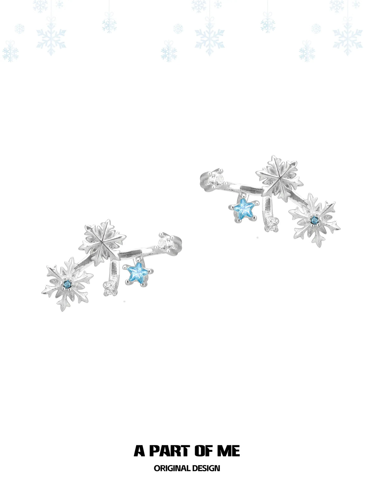 Hello Winter S925 Platinum-Plated Drop Earrings™