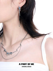 Ice Field 18K Platinum Plating Double Layers Tassel Necklaces™