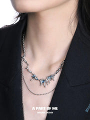 Ice Field 18K Platinum Plating Double Layers Tassel Necklaces™