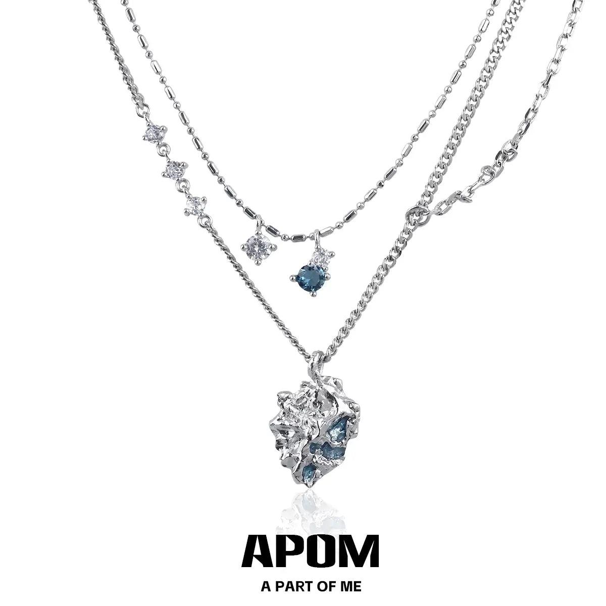 Ice Field 18K Platinum Plating Gemstone Pendant Chokers Necklaces™